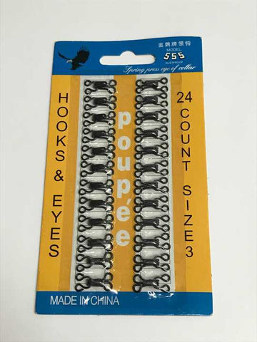 Hooks & Eyes Pack - Black