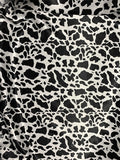 Black on White Spots - Faux Silk Charmeuse Satin Fabric