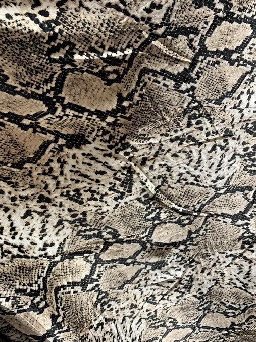 Snakeskin - Faux Silk Charmeuse Satin Fabric