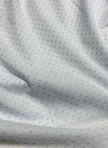 Blue Imperial Poly Cotton Old Fashioned Dotted Swiss - Spechler-Vogel Fabric
