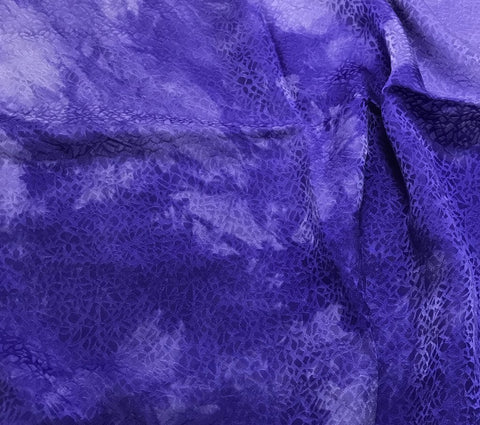 Iris Purple Pebbles - Hand Dyed Silk Jacquard