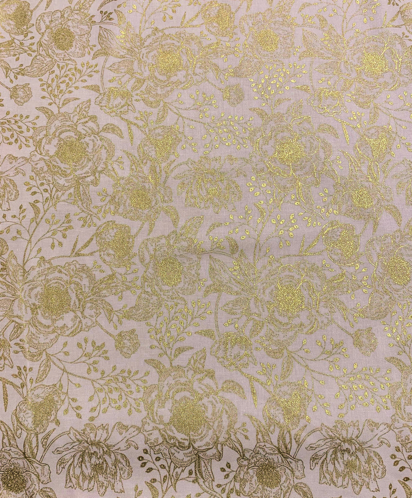 Floral Filigree on Cream - Kensington Park - by Deborah Edwards for Northcott Cotton Fabric