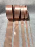 Light Peach Double Sided Satin Ribbon - Made in France (7 Widths to choose from)