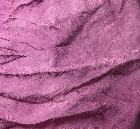 Lilac Paisley - Hand Dyed Silk Jacquard