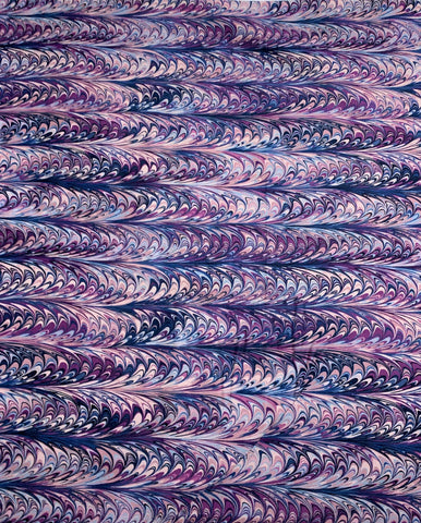 Blueberry Swirl Marble 3 - Art of Marbling - by Heather Fletcher for Northcott Cotton Fabric