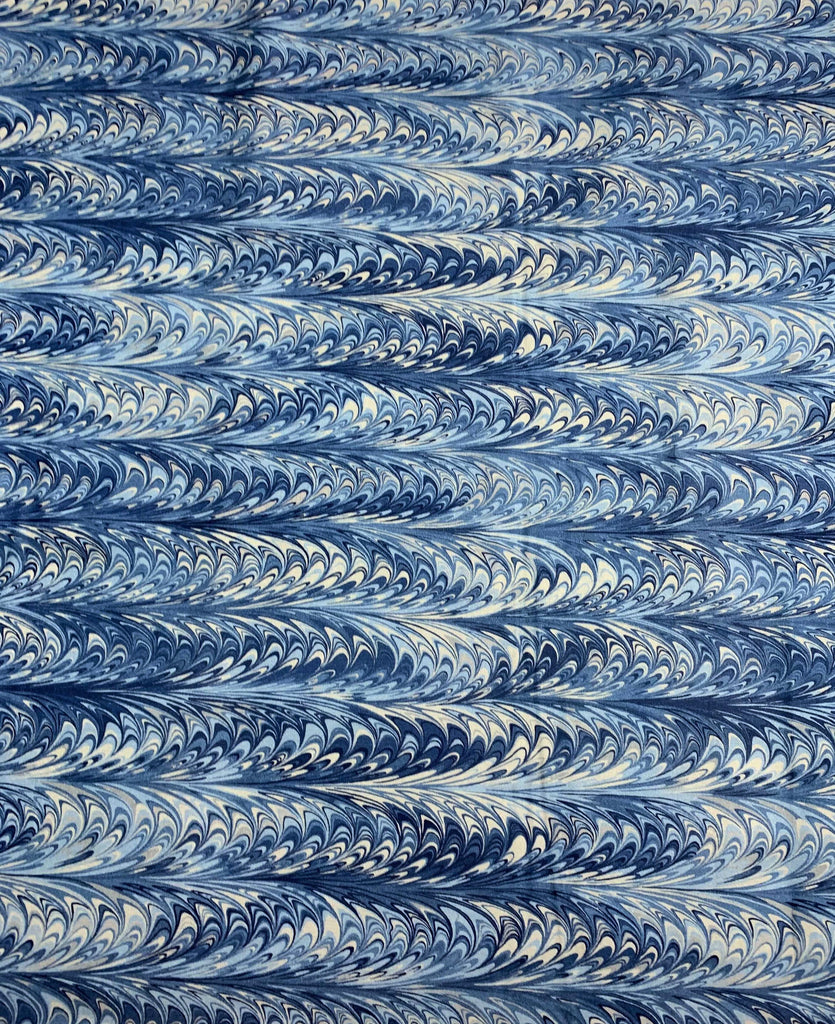 Artful Indigo Marble 3 - Art of Marbling - by Heather Fletcher for Northcott Cotton Fabric