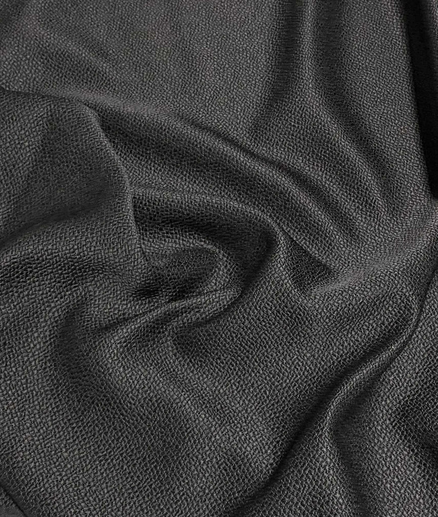 Black Wool/Matelasse Fabric