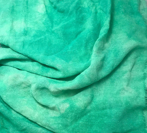 Mint Green - Hand Dyed Poplin Gauze Silk Noil (45")