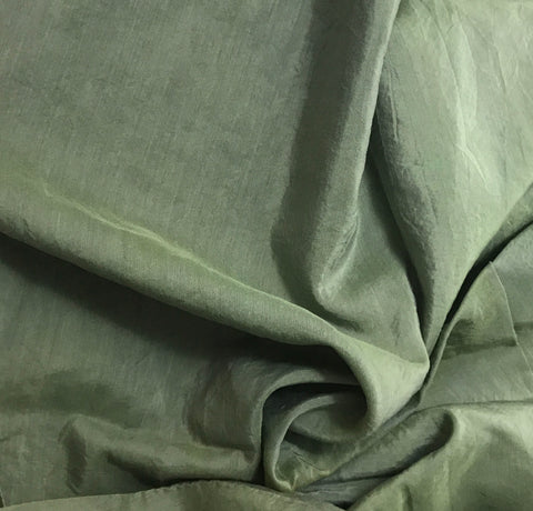 Moss Green - Hand Dyed Silk/ Cotton Habotai