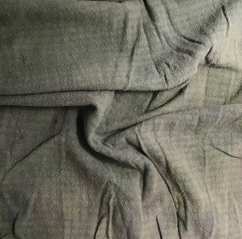 Moss Green - Hand Dyed Checkered Weave Silk Noil (54")