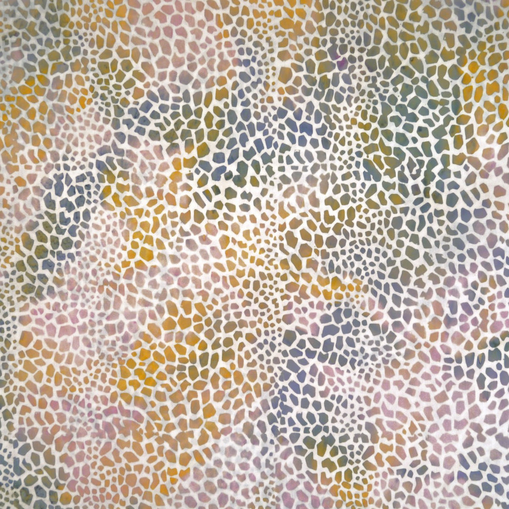 Naranja Pink & Green Giraffe Spots - Batik by Mirah Cotton Fabric