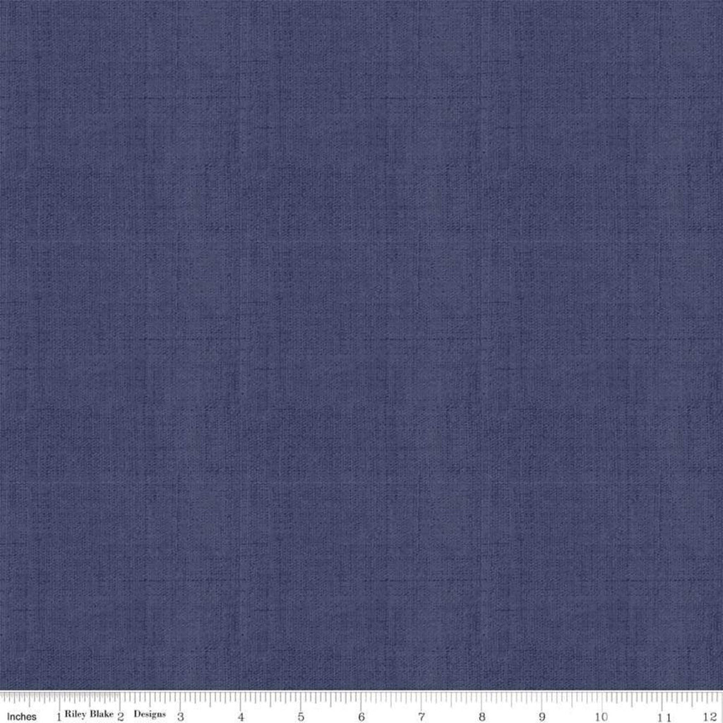 Navy Blue 55% Linen 45% Cotton - Riley Blake Fabric