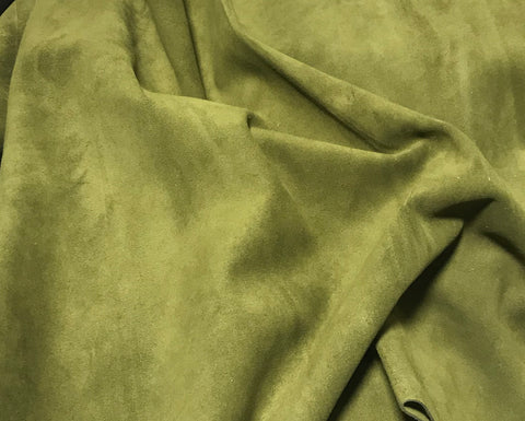 Olive Green Suede - Cow Hide Leather