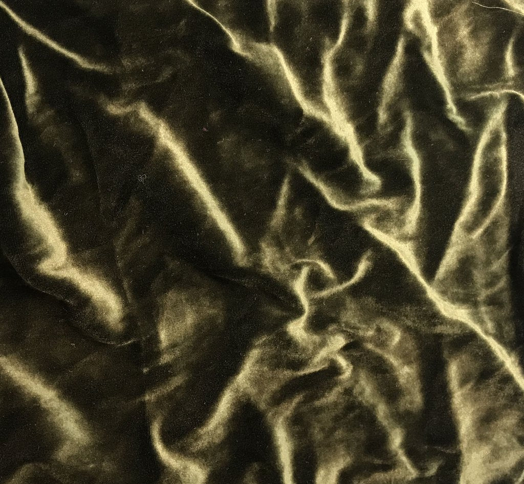 Antique Gold on Black - Hand Painted Silk Velvet Fabric – Prism