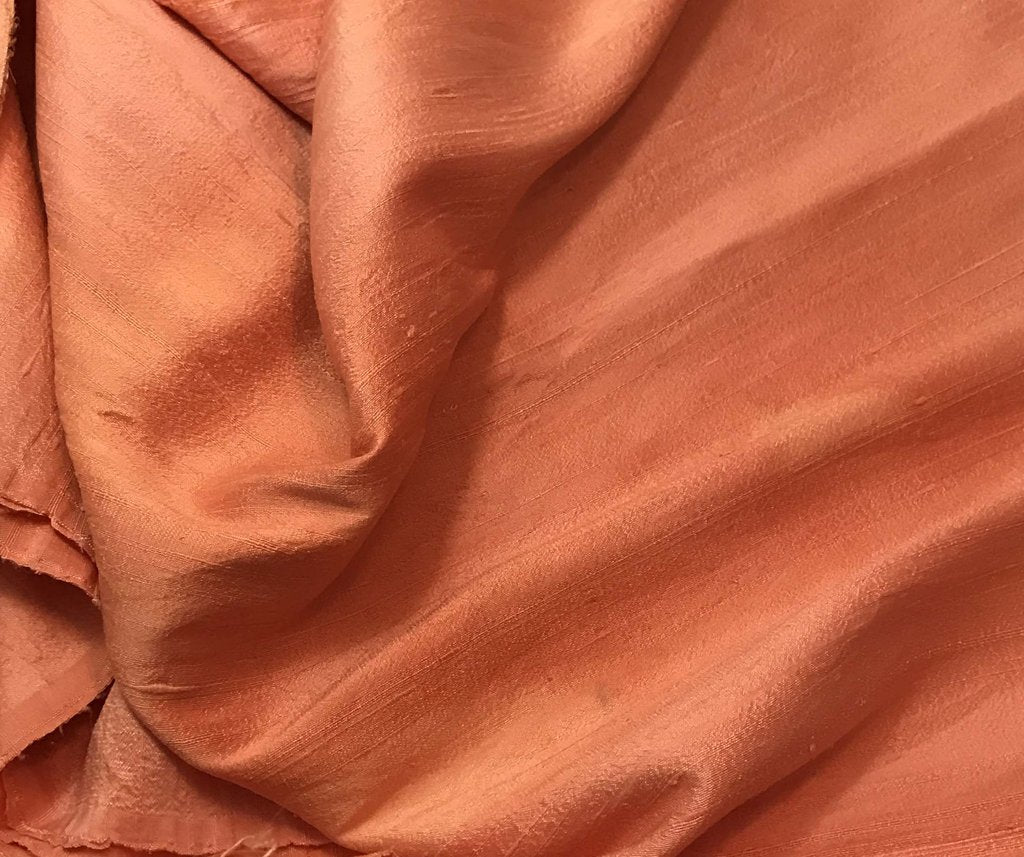 Orange Sherbet - Hand Dyed Silk Dupioni