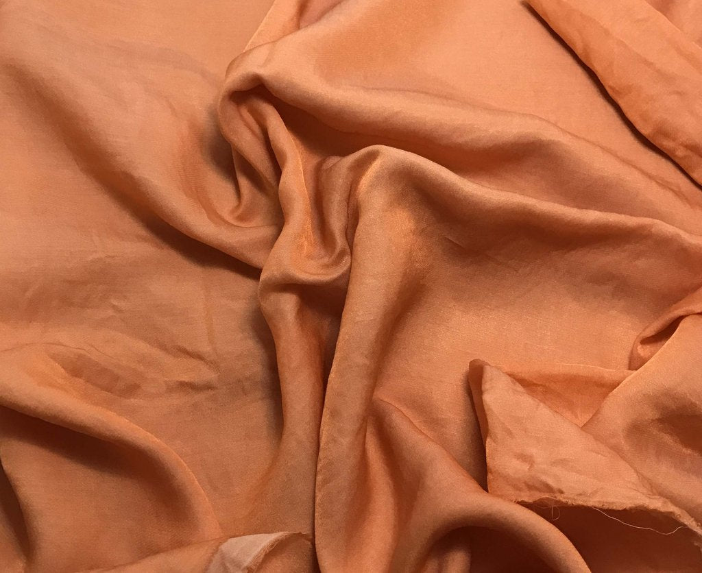 Orange Sherbet - Hand Dyed Silk/Cotton Sateen
