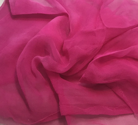 Orchid Pink - 3mm Hand Dyed Silk Gauze Chiffon