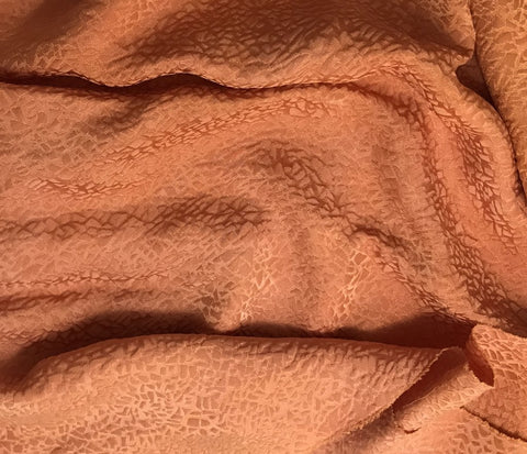 Peach Blush Pebbles - Hand Dyed Silk Jacquard