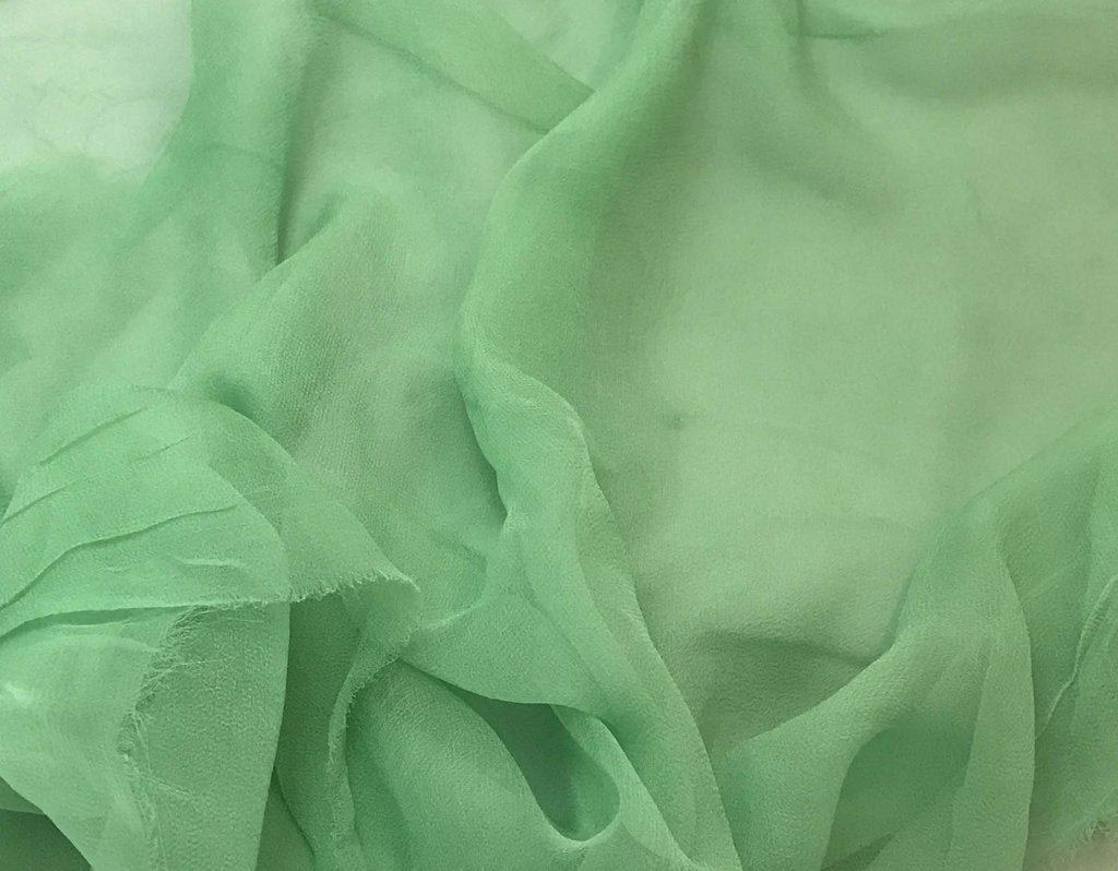 Pear Green - 3mm Hand Dyed Silk Gauze Chiffon