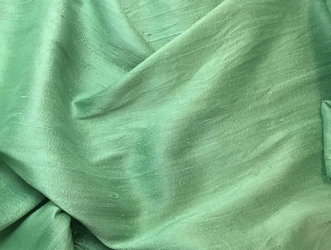 Pear Green - Hand Dyed Silk Dupioni