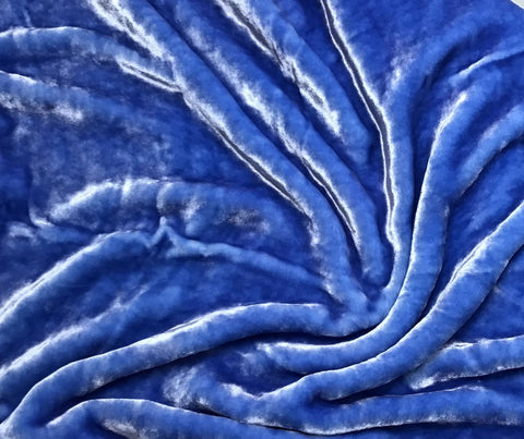 Sky Blue - Hand Dyed Very Plush Silk Velvet