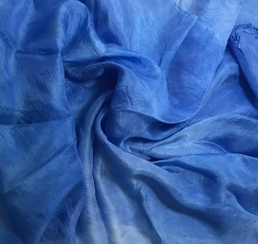 Periwinkle Blue - Hand Dyed Silk Habotai