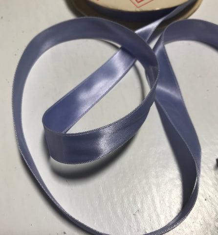 Periwinkle 5/8" Vintage Grayblock Double Faced Satin Ribbon