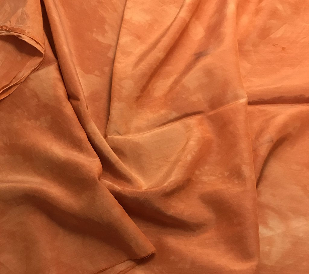Persimmon Orange - Hand Dyed Silk/ Cotton Habotai