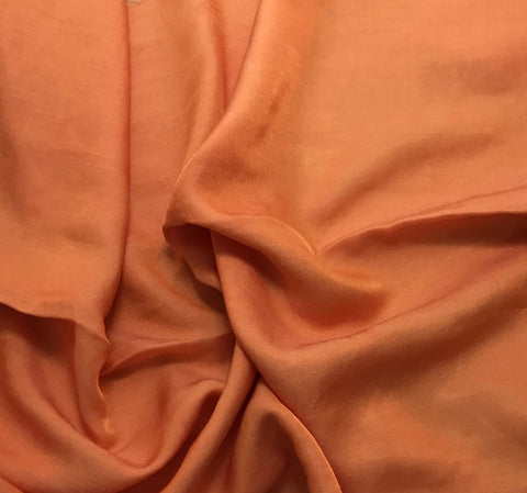 Persimmon Orange - Hand Dyed Silk/Cotton Sateen