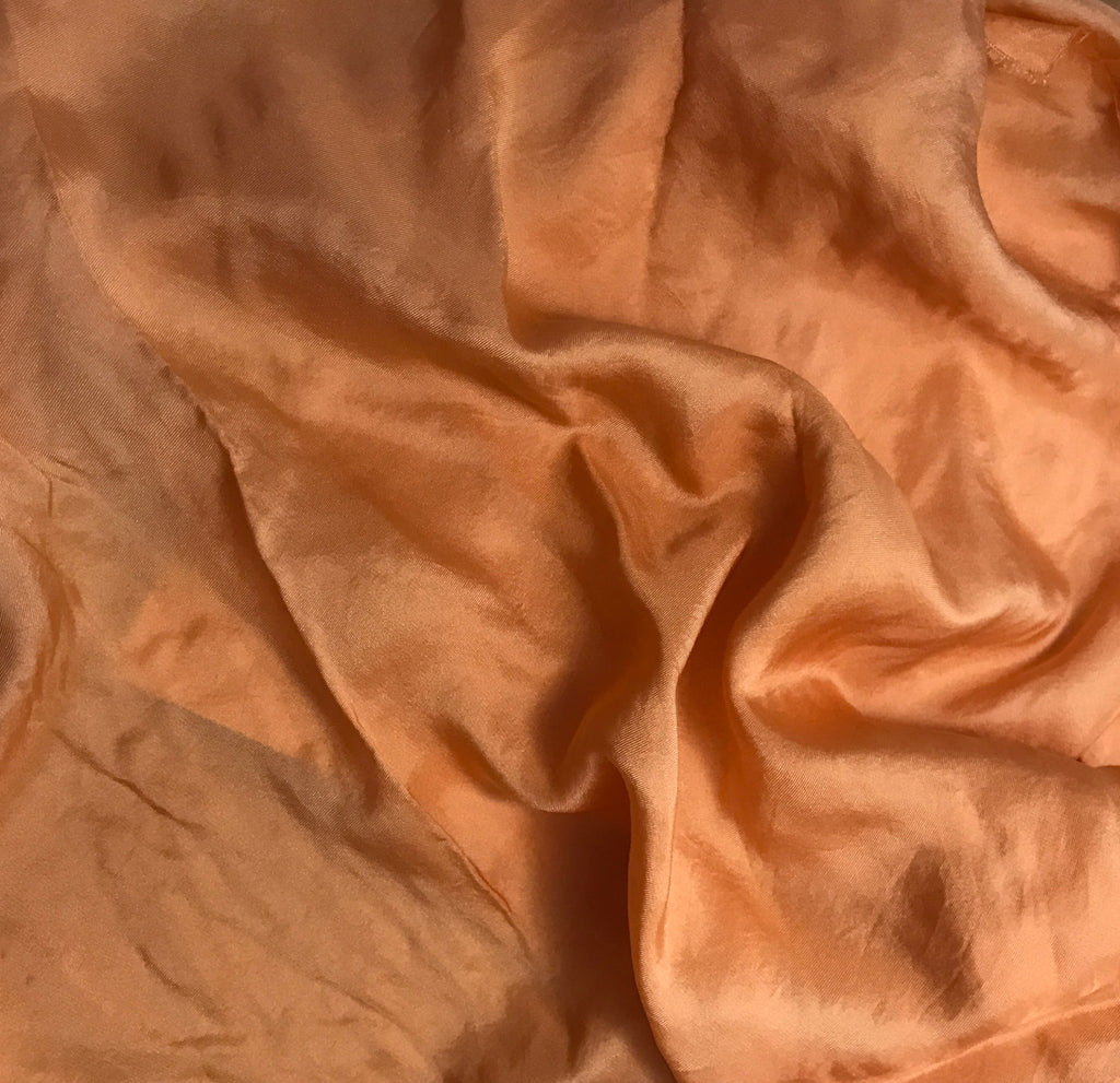 Persimmon Orange - Hand Dyed Silk Twill