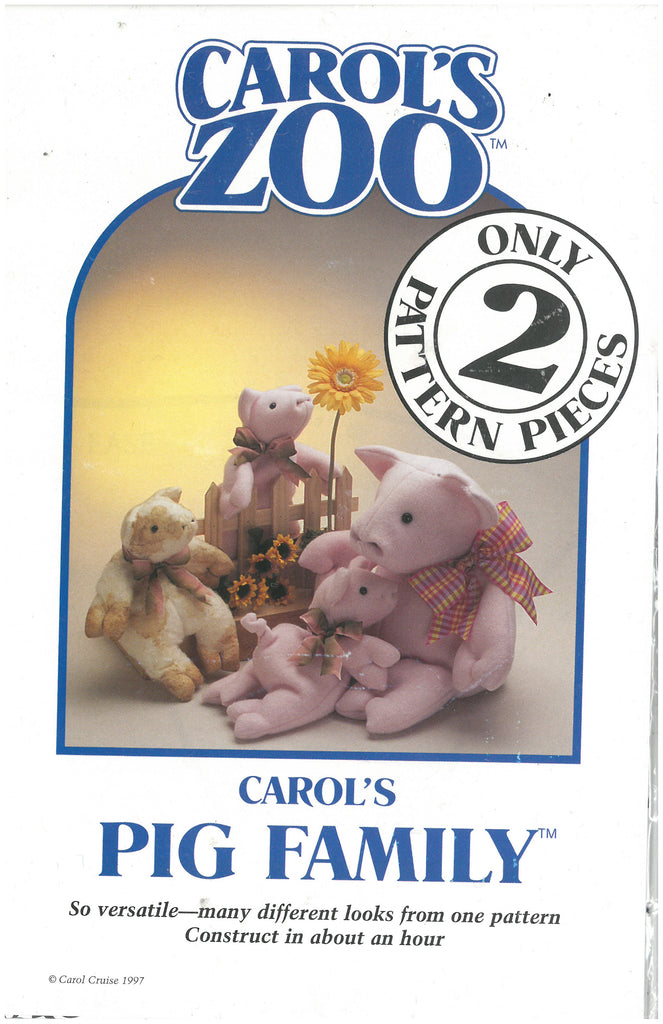 Pig Family - Carol's Zoo Plush Pattern