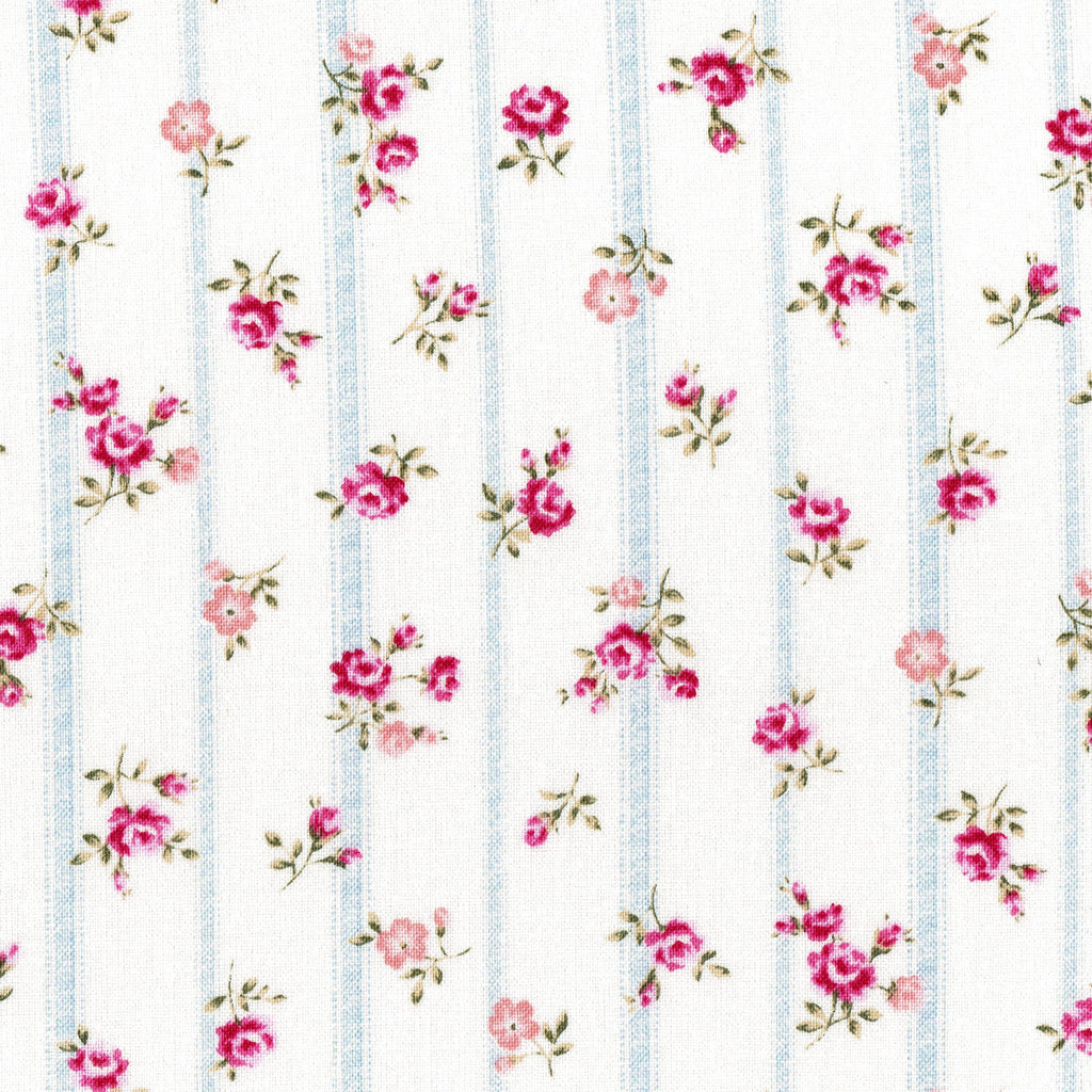 Pink & Peach Floral Wallpaper Flower Fields - Lecien Japan Cotton Fabric