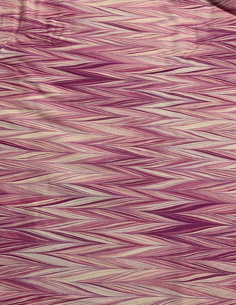 Raspberry Zig Zag Stripes - Art of Marbling - by Heather Fletcher for Northcott Cotton Fabric