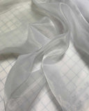 White Polyester Organza Fabric