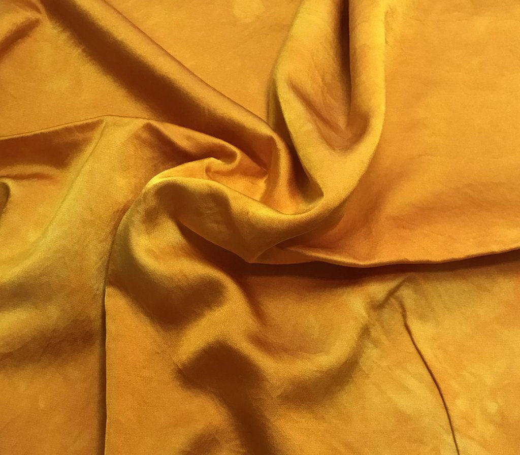 Poppy Orange  - Hand Dyed Silk/Cotton Satin