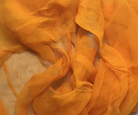 Chiffon Neon Orange  Shine Trimmings & Fabrics