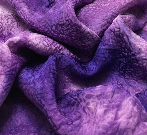 Purple Pebbles - Hand Dyed Silk Jacquard
