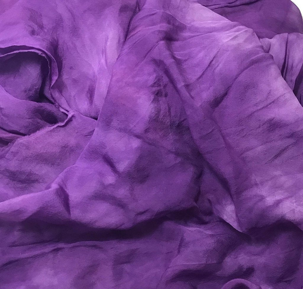 Purple - Hand Dyed Soft Silk Organza