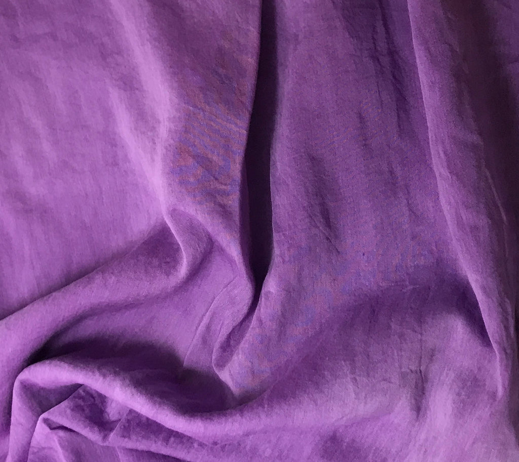 Purple - Hand Dyed Silk/Cotton Voile