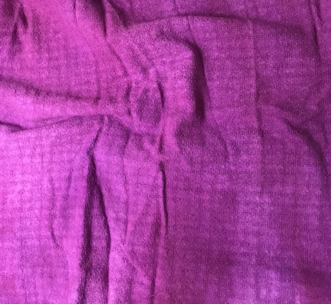 Purple - Hand Dyed Checkered Weave Silk Noil 1/4 Yard x 54"