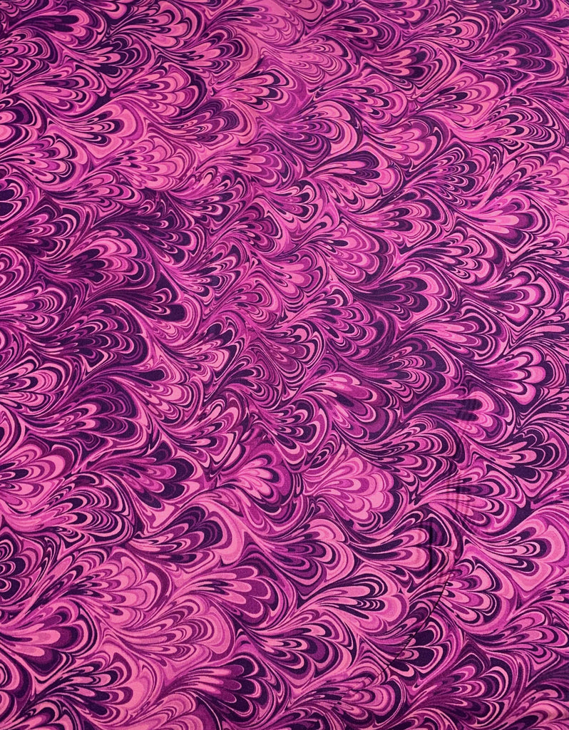 Raspberry Ripple Marble 2 - Art of Marbling - by Heather Fletcher for Northcott Cotton Fabric