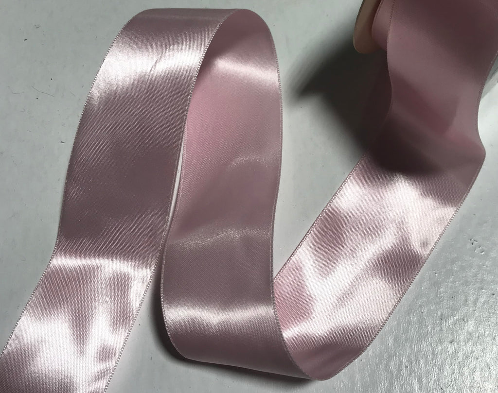 Real Pink 1 1/2" Vintage Grayblock Double Faced Satin Ribbon