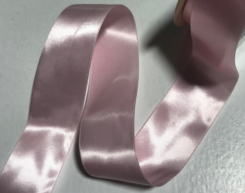 Real Pink 1 1/2" Vintage Grayblock Double Faced Satin Ribbon