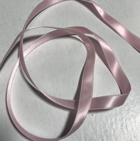 Real Pink 3/8" Vintage Grayblock Double Faced Satin Ribbon