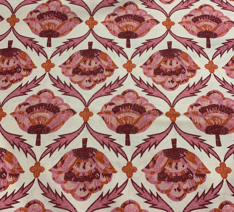 Burgundy Multi Embroider Bloom - Glasshouse - by Emily Taylor for Figo 100% Cotton Fabric