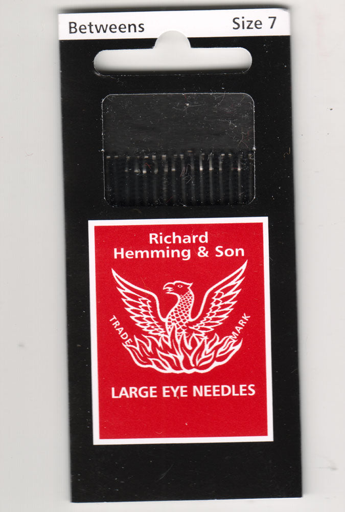 Richard Hemming Needles - Betweens Size 7 - Made in England