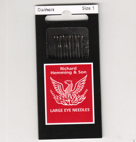 Richard Hemming Needles - Darners Size 1 - Made in England