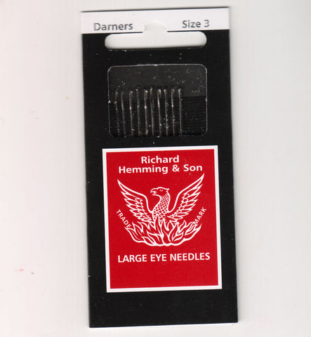 Richard Hemming Needles - Darners Size 3 - Made in England