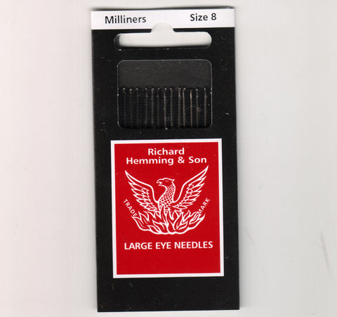 Richard Hemming Needles - Milliners Size 8 - Made in England
