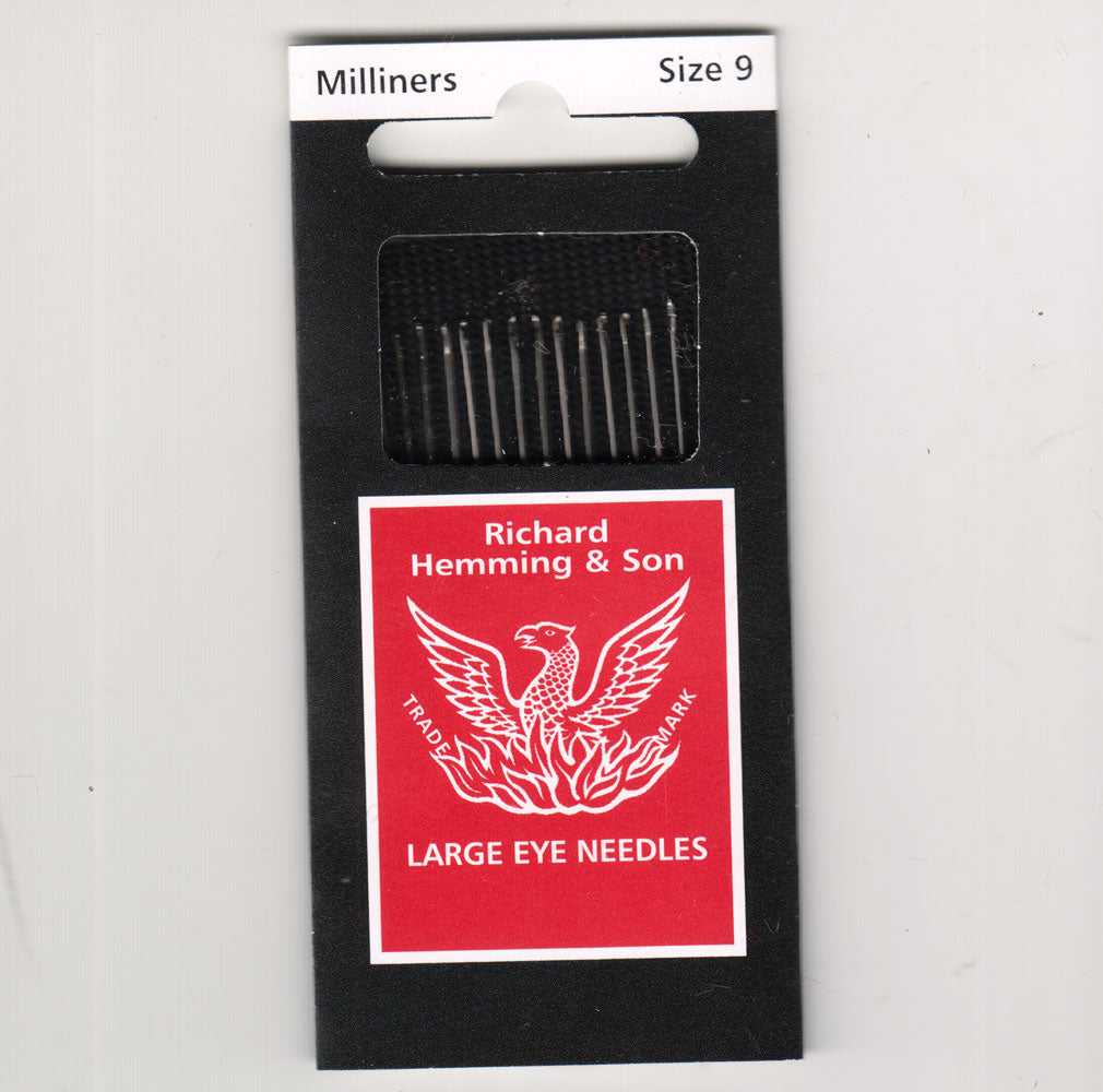 Richard Hemming Needles - Milliners Size 9 - Made in England
